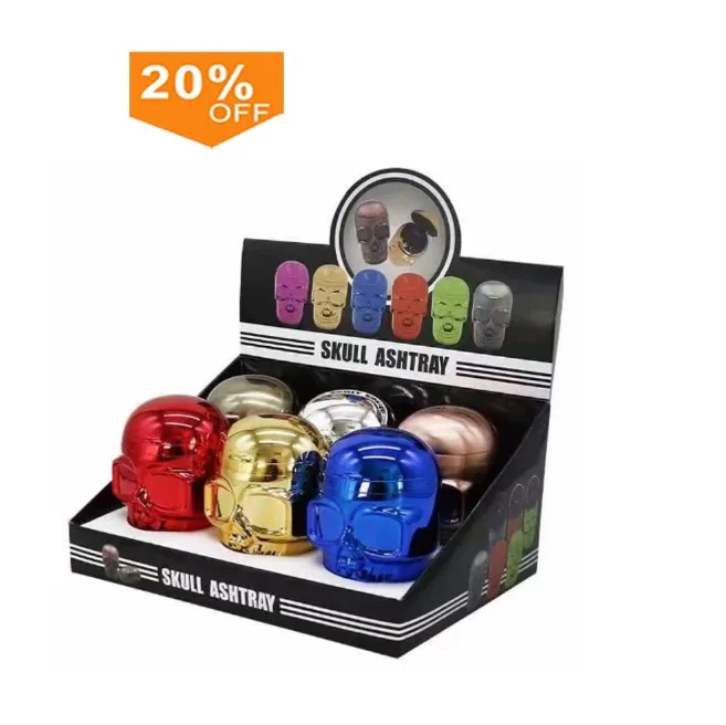 USA stock!!!! newest skull shape car ashtray led  ashtray