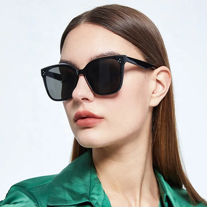 Korean Style Women Sun Glasses TR90 Fashion Designer Men Shades Famous Brands Nylon Lenses Big Frame Sunglasses Ready Stock