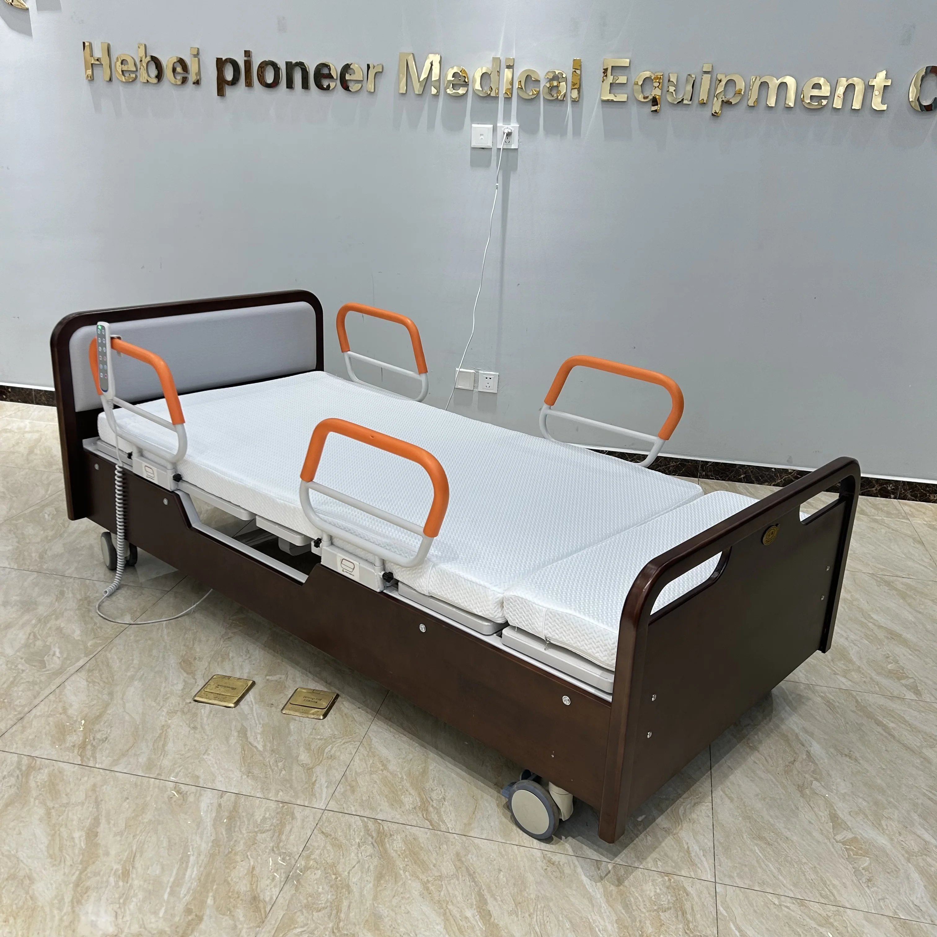 Rotating Hospital Electric Bed for Home Care Metal Nursing Patient Bed by Medical Manufacturer