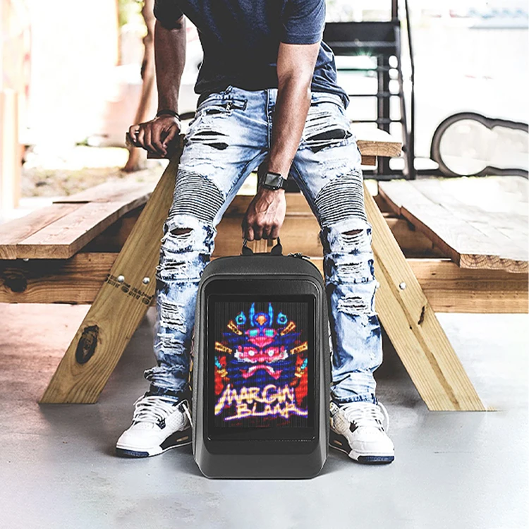 Оптовая продажа сделай сам ноутбук Smart Walk реклама походы школьная сумка экран телефон дисплей светодиодный рюкзак со светодиодной подсветкой