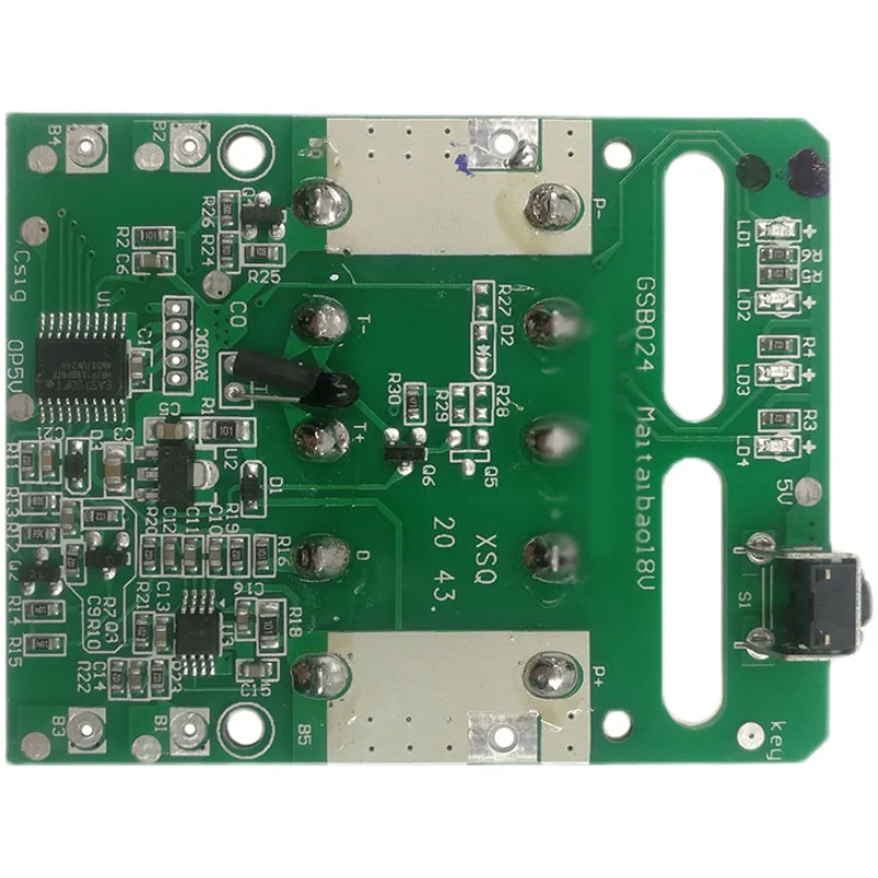 Lithium battery  SHALL  casing protective plate with LED power suitable for Metabo Metaibao 18V tool 20V