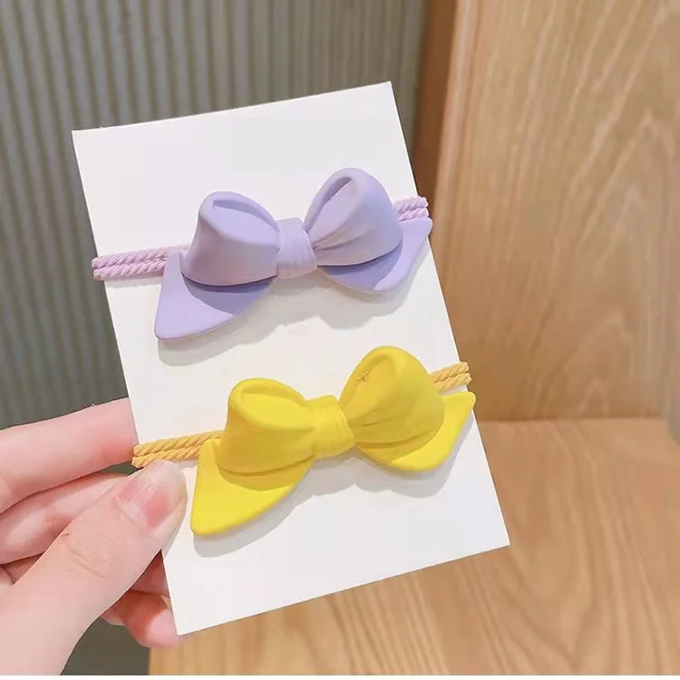 Универсальная 3d резинка для волос с бантиком ярких цветов для детских аксессуаров для волос