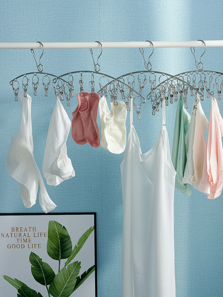 Black 316 Stainless Steel round pants Hangers and Space Saving clothes Hanger Rack