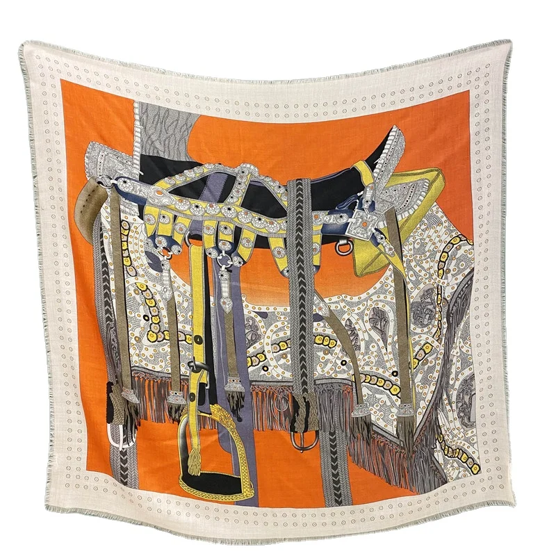 Water-soluble wool scarf luxury comfortable  scarf for ladies 100*100