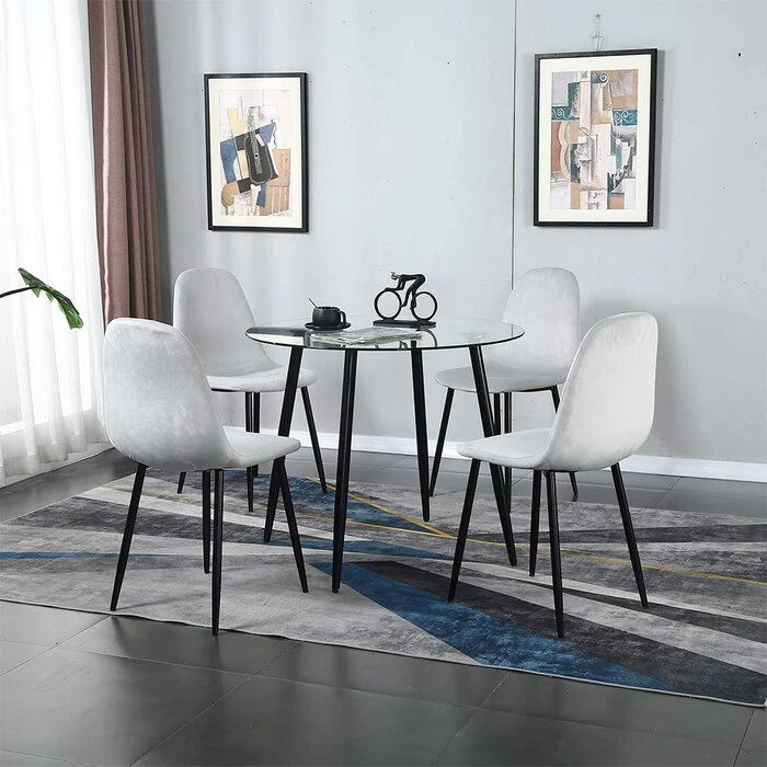 Dropshipping Agent Home Furniture Custom Dining Room Restaurant leather Dining Chair Fabric Dine Chair Metal Leg Dining Chairs