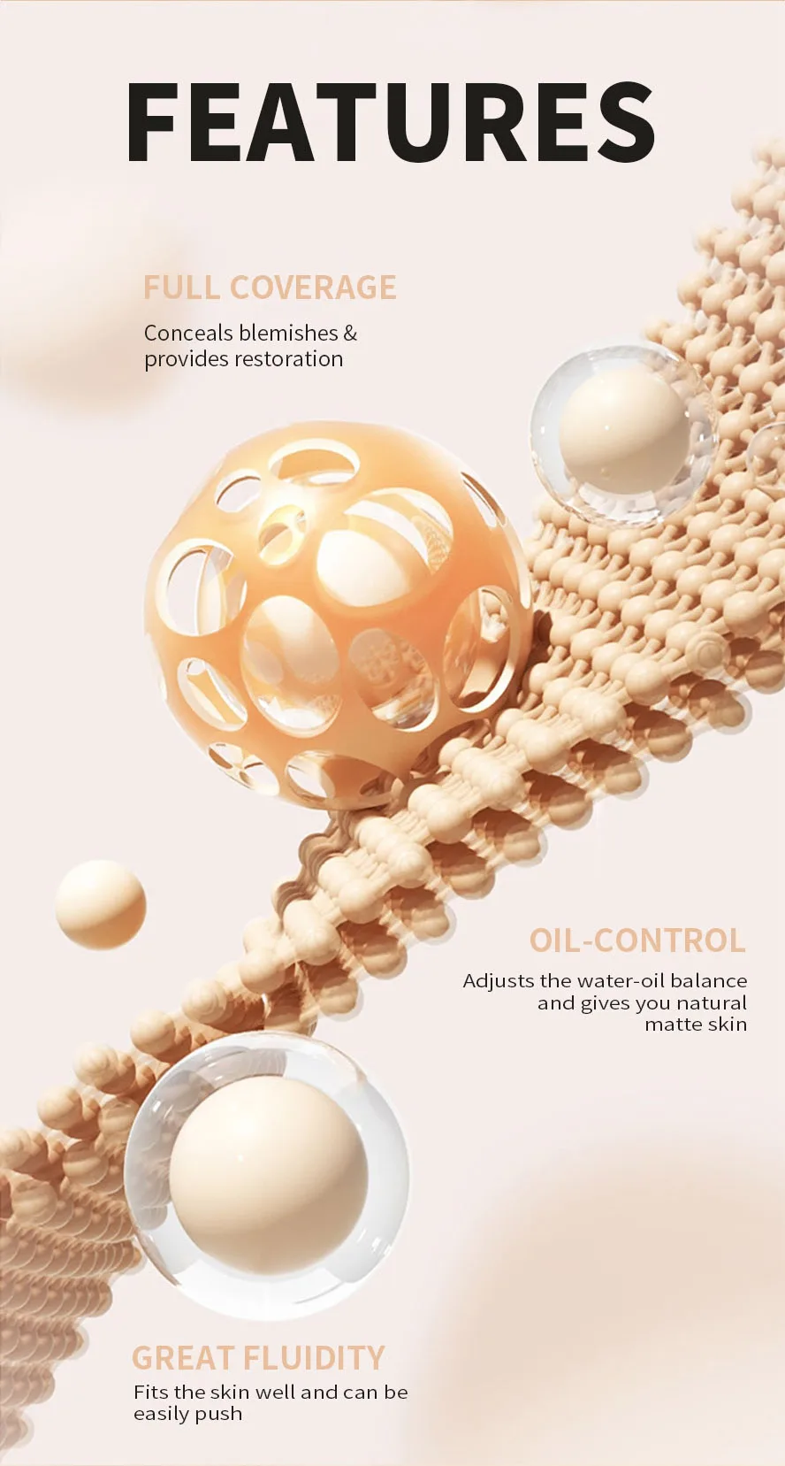 Wholesale No Logo Luxury Bottle OEM powder bulk Foundation Private Label Hydrating Waterproof Makeup Liquid Foundation