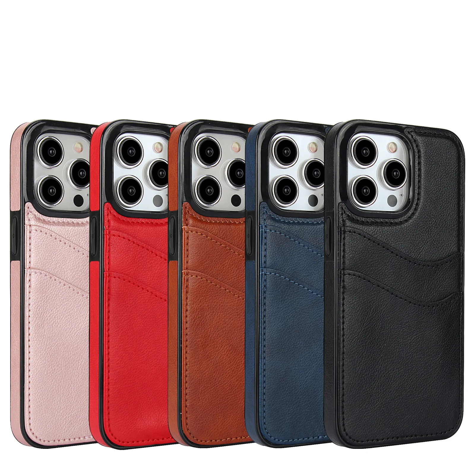 Compatible with Phone 13 Pro Case, Premium Faux Leather Phone Case
