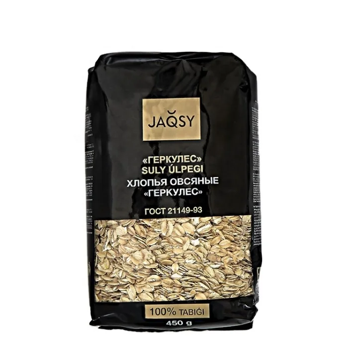 JAQSY  wholesale healthy breakfast oatmeal flakes porridge oats from Kazakhstan manufacturer, 450 gr