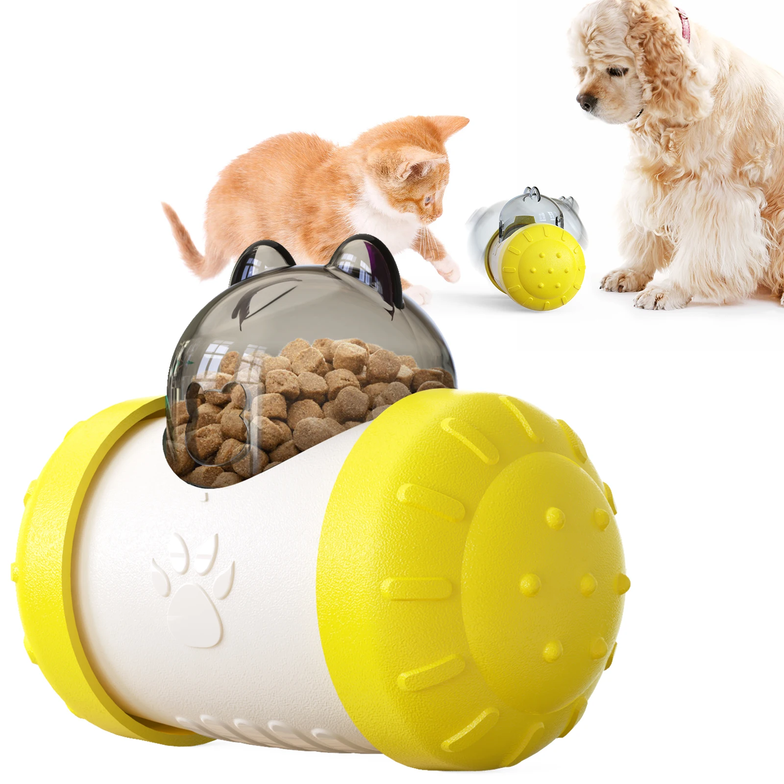 Wholesale Dog Slow Feeder Balance Car Toys Dispenser Plastic Pet Interactive Ball Toy
