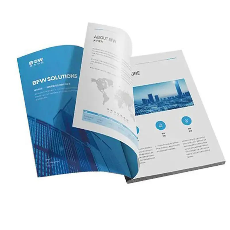 Дешевая оптовая продажа мягкая обложка в твердом переплете печатный каталог Инструкция журнал буклет рекламная брошюра книга