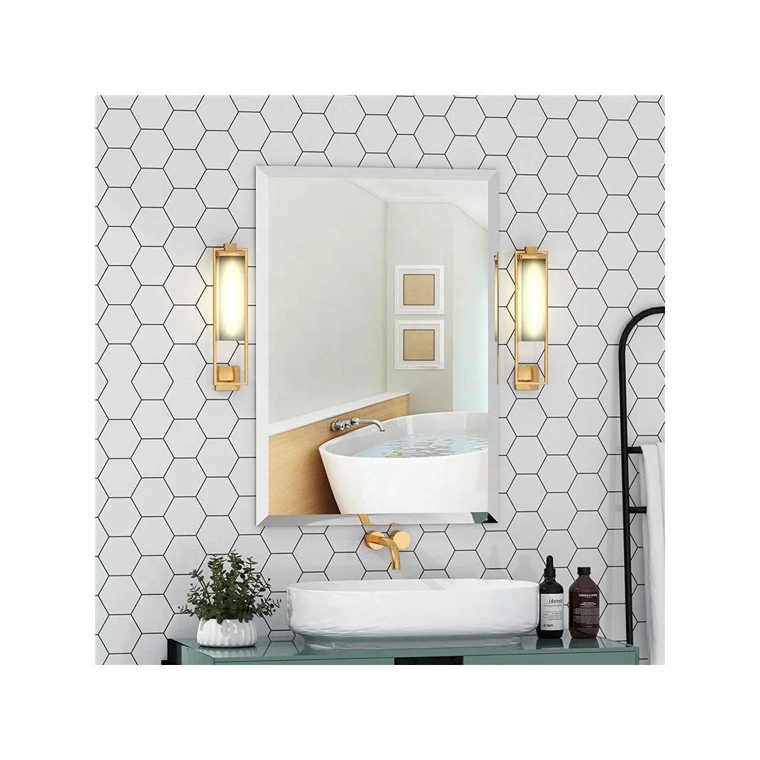 4mm 5mm 6mm 5mm Hotel Used Decorative Bevel Edge Rectangle Bathroom Mirror