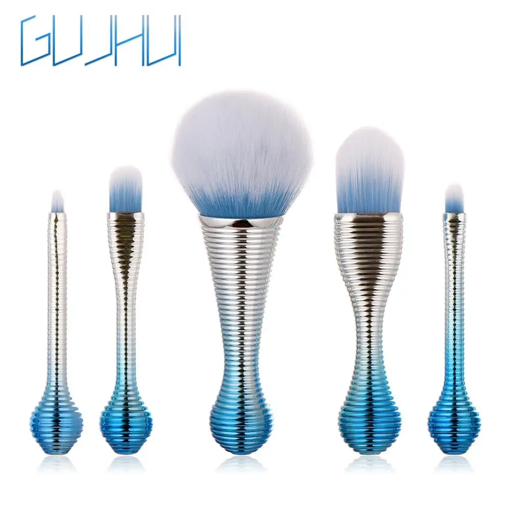 
rainbow mermaid makeup brush set with little mermaid makeup tools 