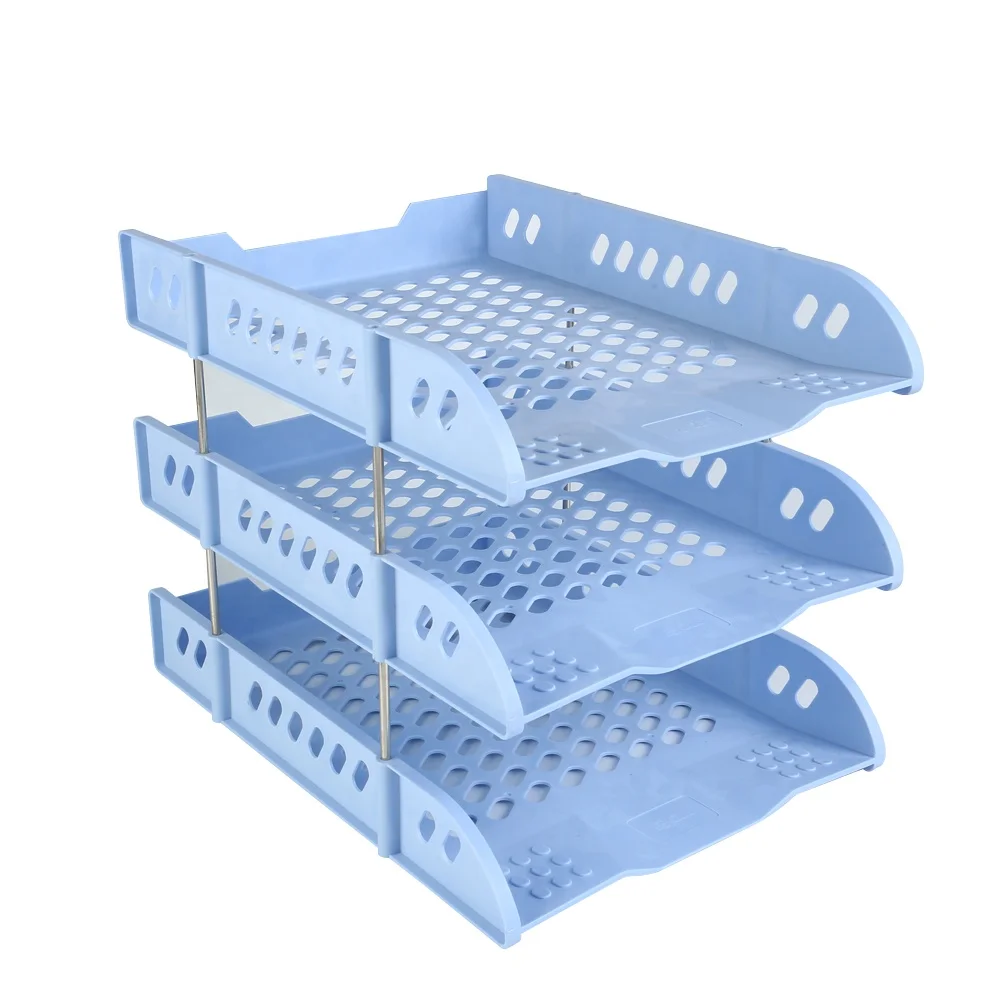 
 Канцелярские 3 слоя Штабелируемый стол файл лоток для документов пластиковый лоток для письма Органайзер  