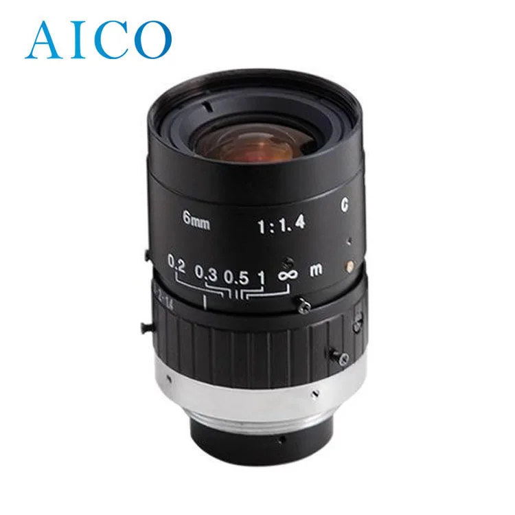focal length 6.0mm F1.4 monture c mount 6mm 2mp megapixel Cmount machine vision cctv lens for 1/2 inch sensor industrial camera