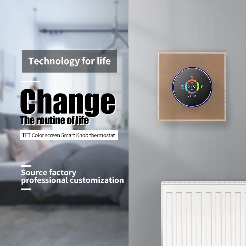 Smart control temperature black manual thermostat control knob