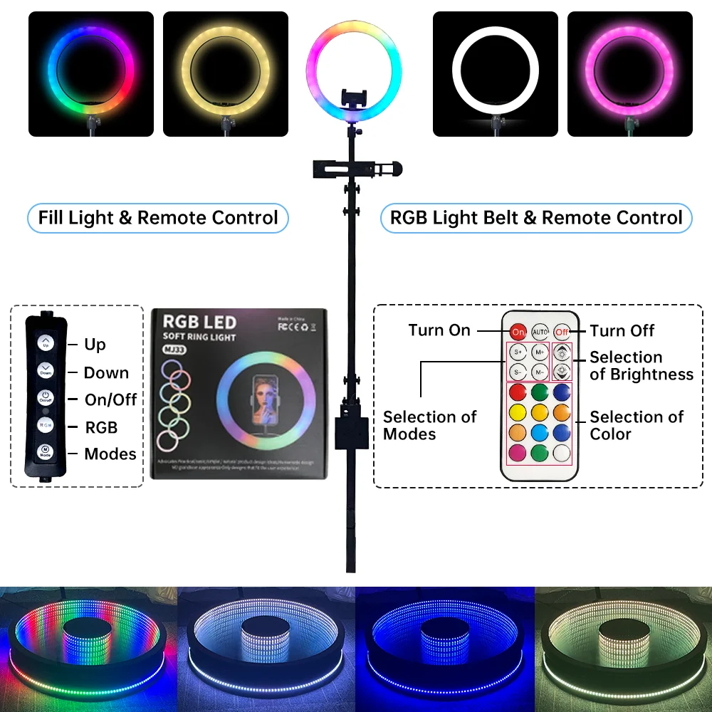 2022 Ship in 1 Day US Stock Led Mirror Glass 360 Photo Booth with Remote Photo Video 360 Booth with Led Lights Free Accessories