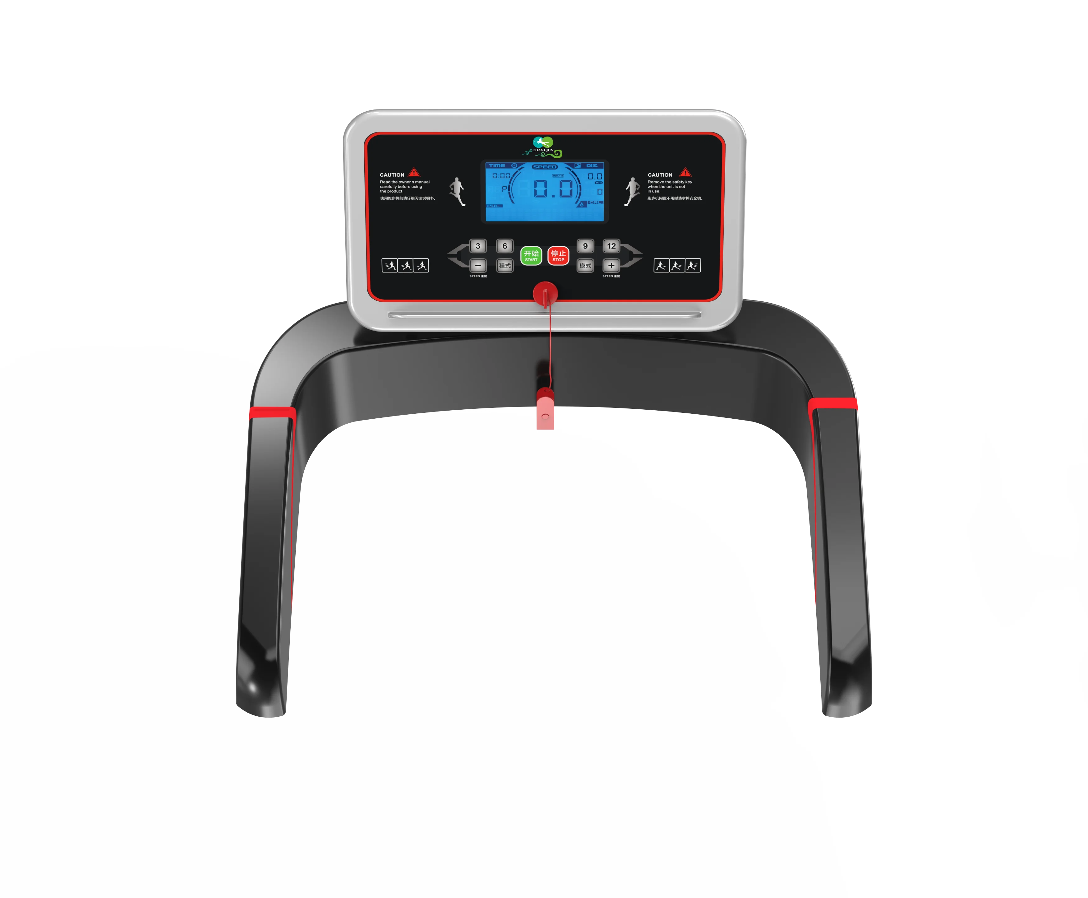 Multi-function Motorized Big Control Panel Treadmill Walking Machine with LCD Display