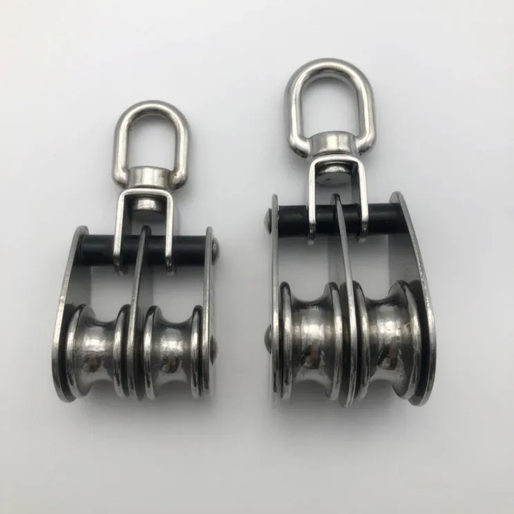 China Manufacturer Hardware Rigging Stainless Steel Swivel Eye Single Pulley Block