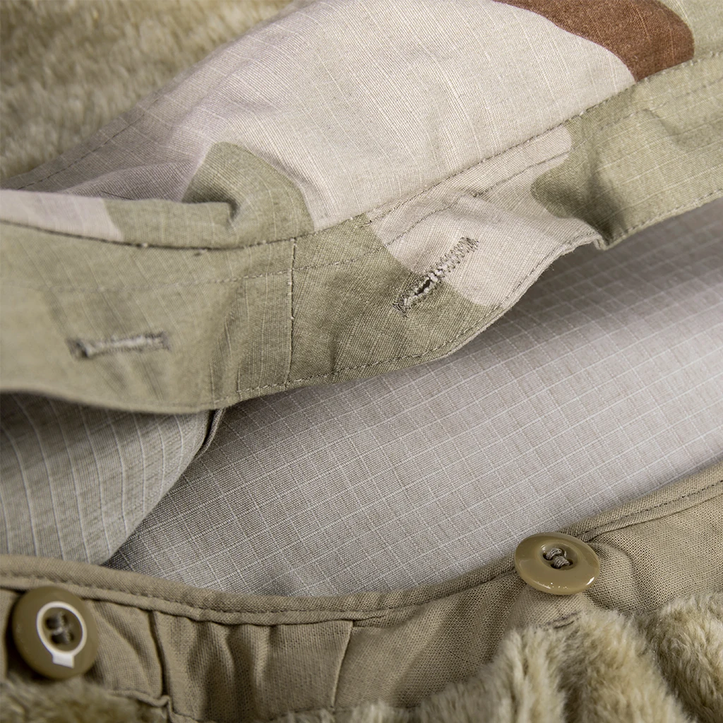 Custom M65 Camouflage Jacket with Detachable Hood & Optional Liner in Tri-Color Desert Camo for Middle Eastern & African Markets