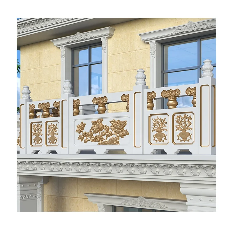 The manufacturer directly sells the mould of guardrail board for balcony decoration casting concrete fence mold baluster forms