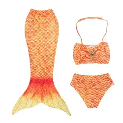 Wholesale kids girls 3pcs/set swimwear children bikini sequin swimsuit