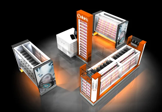 Hot Selling 3D Design mobile Phone Store Furniture Mobile Accessories Display Showcase with good price For Sale