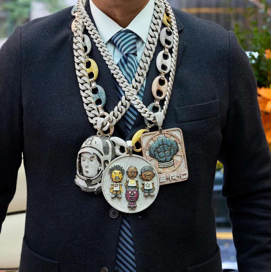 iced Out Hip Hop Jewelry Custom Diamond Pendant I VVS Moissanite diamond 925 Silver  Pendant Necklace Gift