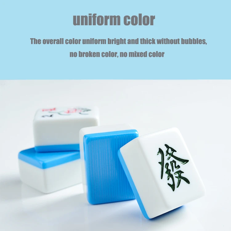 
Hand Rub Medium Household Entertainment Customised Game Blue Mahjong Tiles 