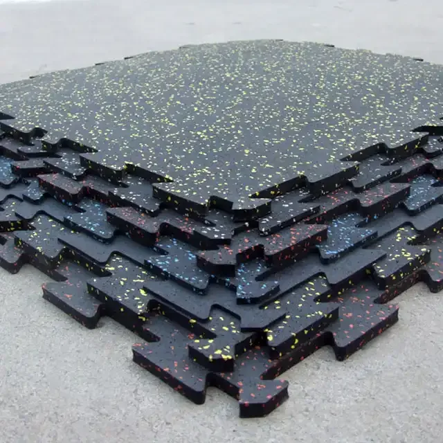 Factory High quality Interlocking Gym Rubber Tiles/gym Rubber Floor/sports Rubber Mat