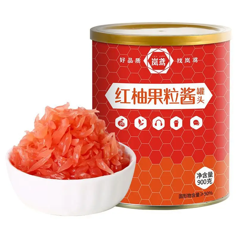Premium quality 900g canned red grapefruit milk tea dessort ingredients