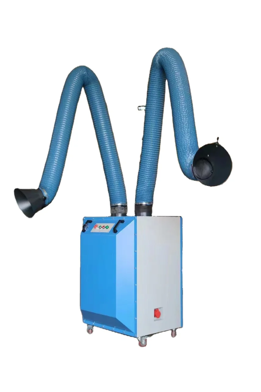 Factory price industrial portable dust extractor Double arm fume extractors