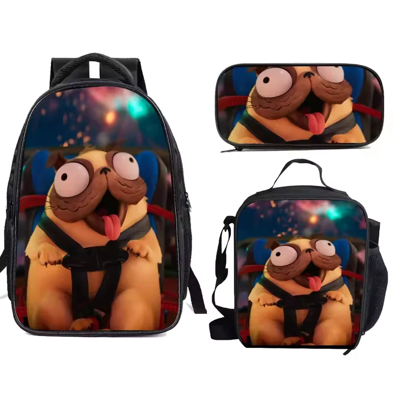 Cartoon Mario Schoolbag 3pcs A Set Backpack 3D Printing Backpack for Primary student and kindergarten Lunch Bag Pencil Case