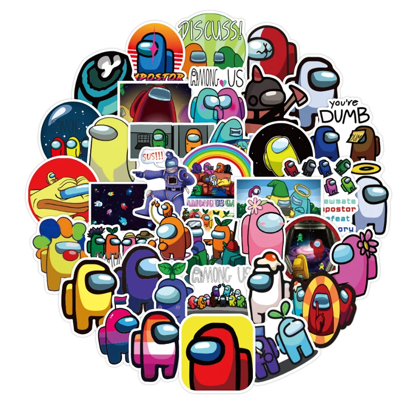 Among us game custom sticker stickers for room walls wall sticker