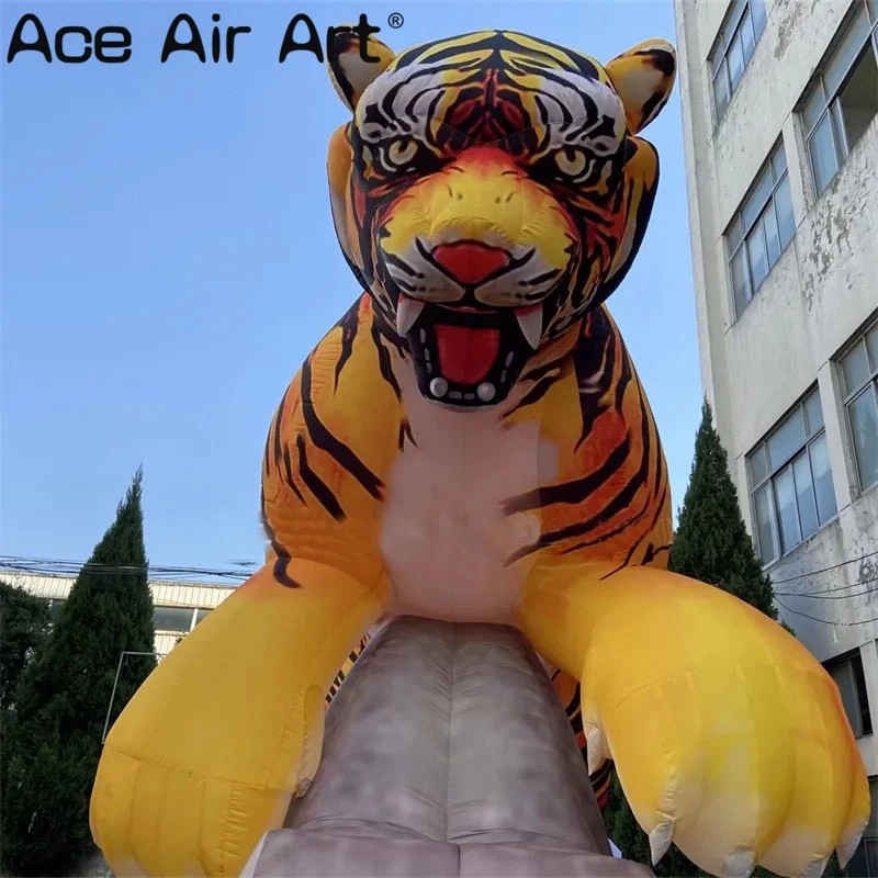 Custom Printed King of the Jungle Tiger Model Outdoor Advertising Inflatable for Jungle Activities