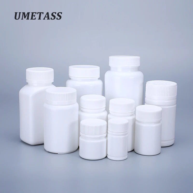 Wholesale 20ml~200ml HDPE Pill Bottle Empty Medicine Tablet Capsule Container With Screw Lid