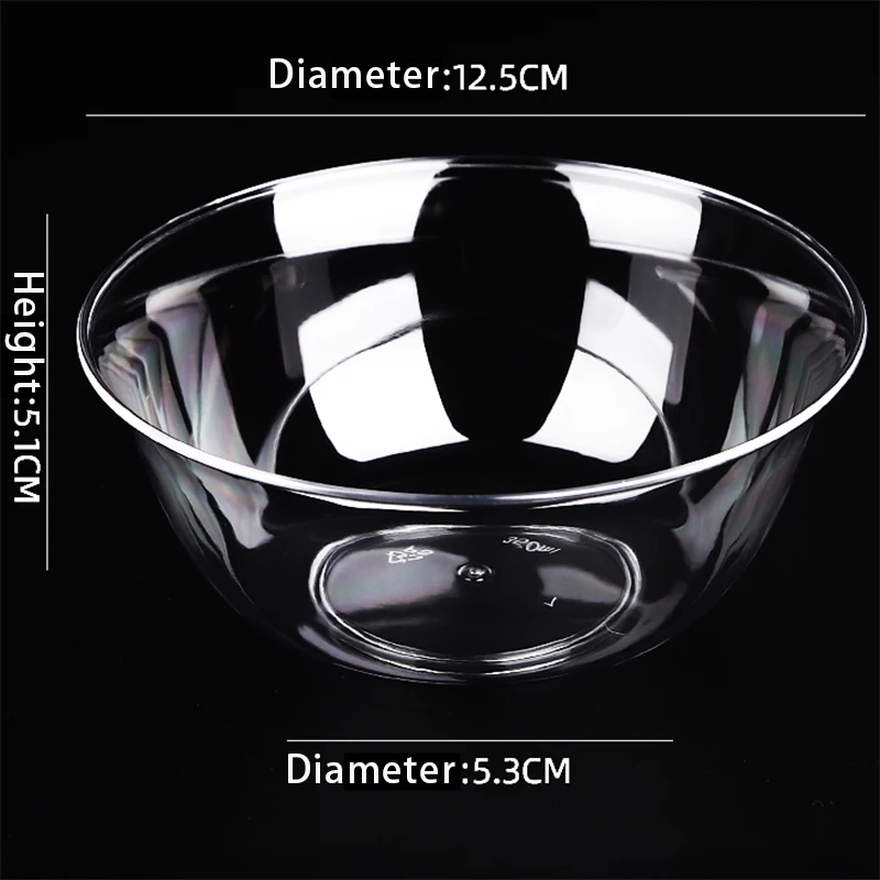 Customizable Hot Sale Eco-Friendly Round Transparent PS Disposable Bowl Set