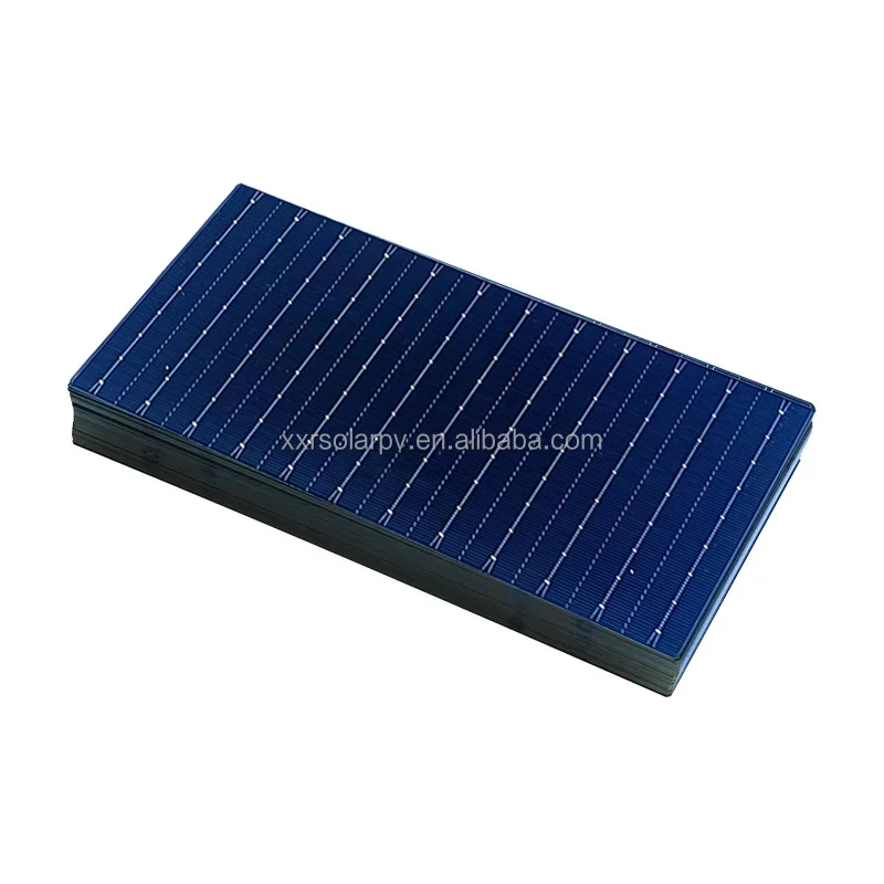 Half Cut Solar Cell 210 X 105 mm 9BB 12BB Bifacial Solar Cells for Hot Sale Half Cell Solar Panels