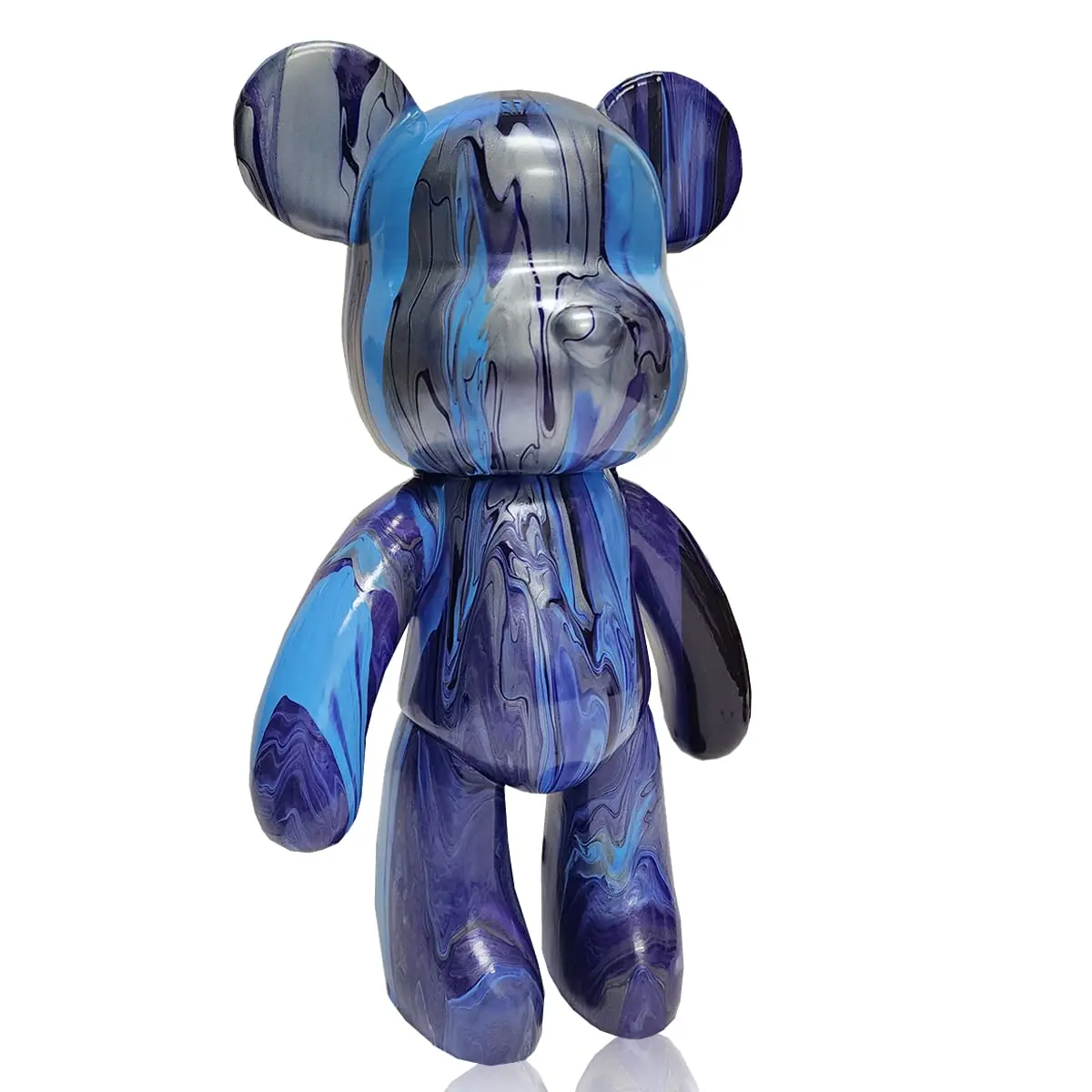 DIY Fluid Bear Painting Kit Teddy Bear Violent Bear Creative Home Decoration Handmade Doll for Birthday Gift