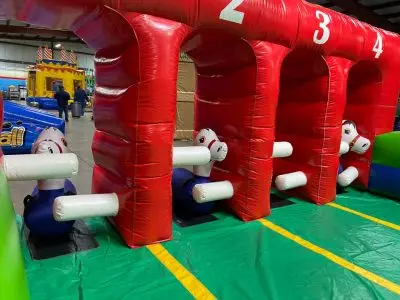 Hot sales outdoor funny  Downs Inflatable Horse Race Track Games