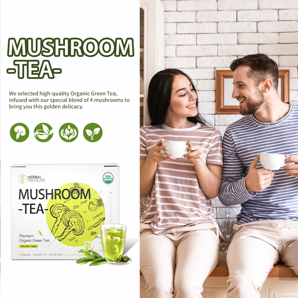 Customized Biodegradable Mushroom Extract Tea Bags For Healthcare