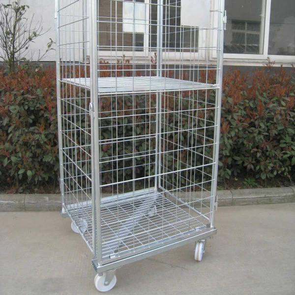 
 Складная логистическая тележка для контейнеров на 4 двери  