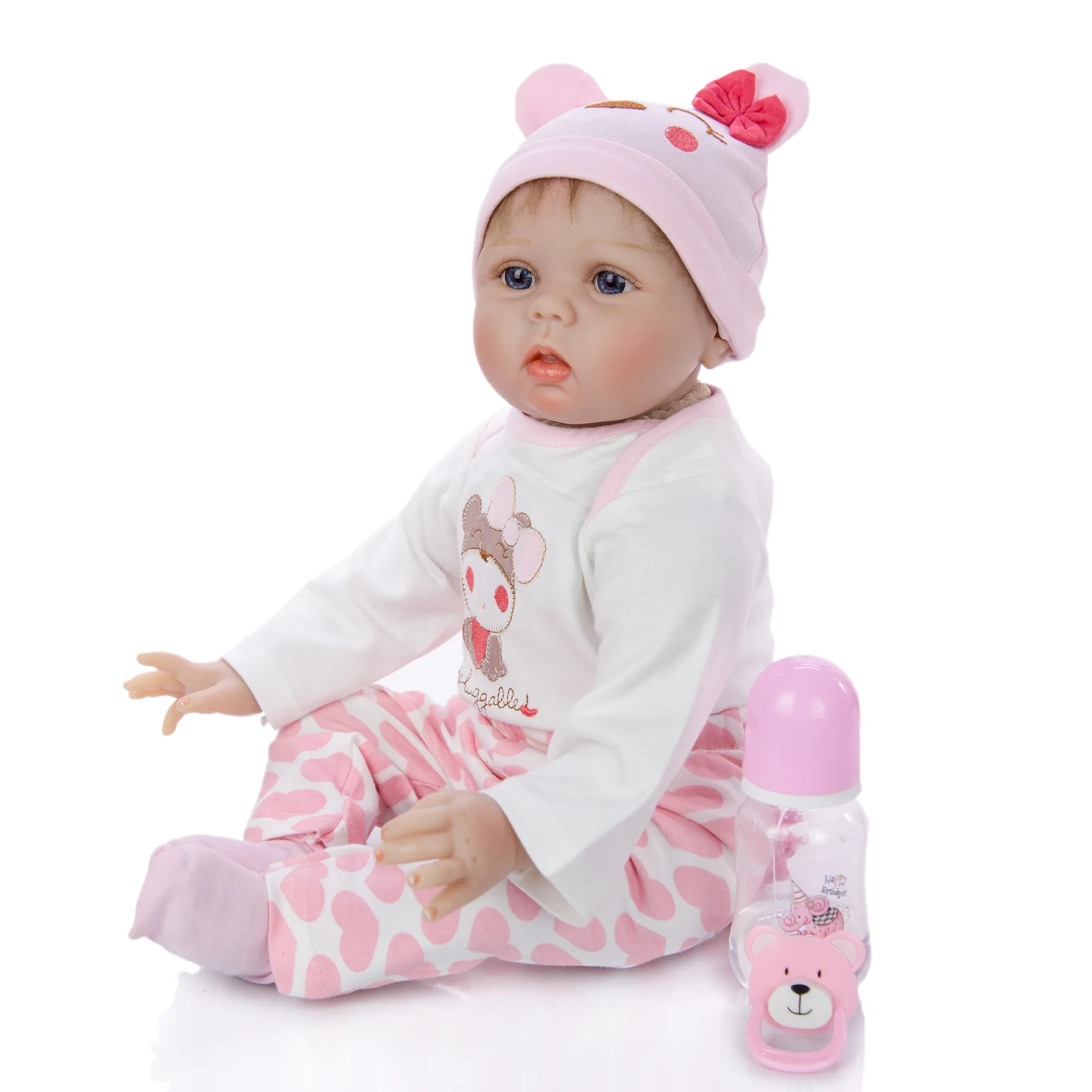 
55cm Soft Silicone real Full Body Reborn Dolls Toy Birthday Gift 
