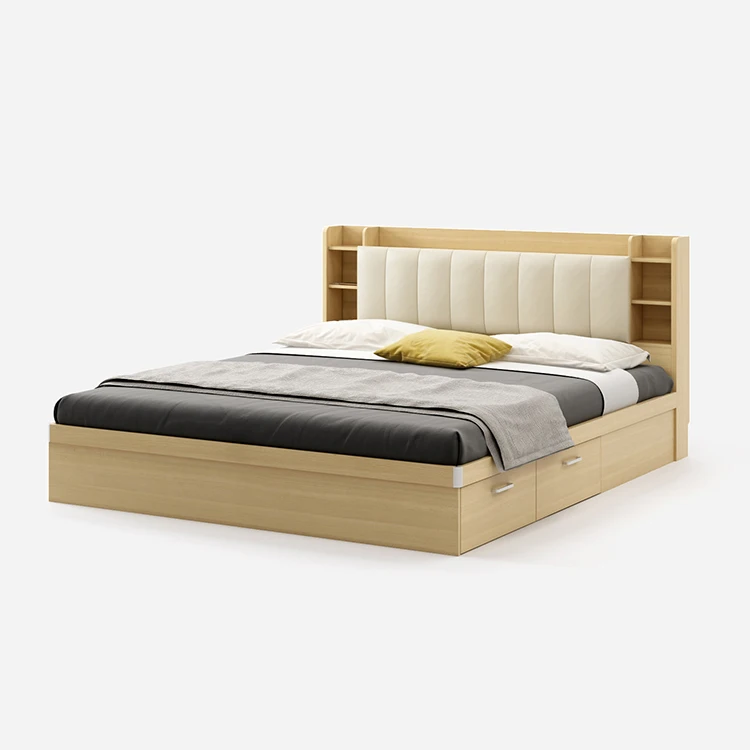 Hot sell teak venner wood craft luxury bedroom sets furniture master bedroom for sale