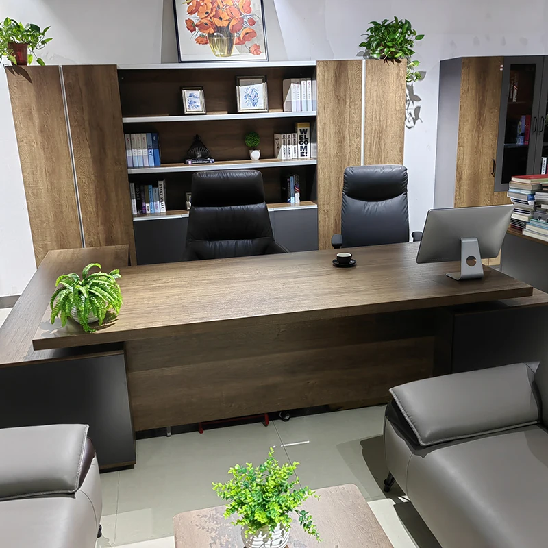 High cost performance Executive Ergonomic Desks L shape luxury executive boss large office desk