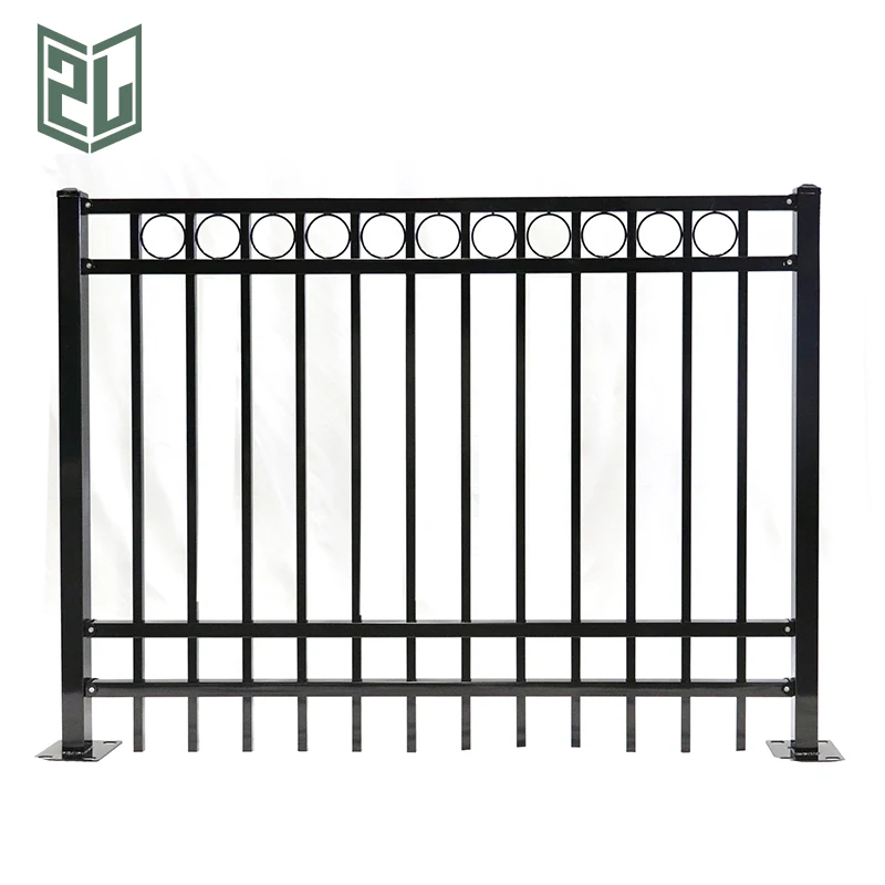 Iron Steel Security Home Garden garrison Fence Decorative Gate Galvanized Coated Waterproof Ornamental Black Metal Aluminum