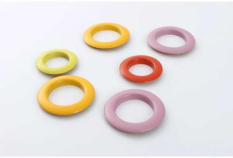 Hot selling colorful grommets metal eyelets for garment clothingHigh-quality metal nail hollow eyelets factory direct sales canv