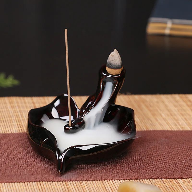 arabian incense burner arabic incense waterfall smoke bruleur encen joss sticks holder porte encens oud stick incense holder
