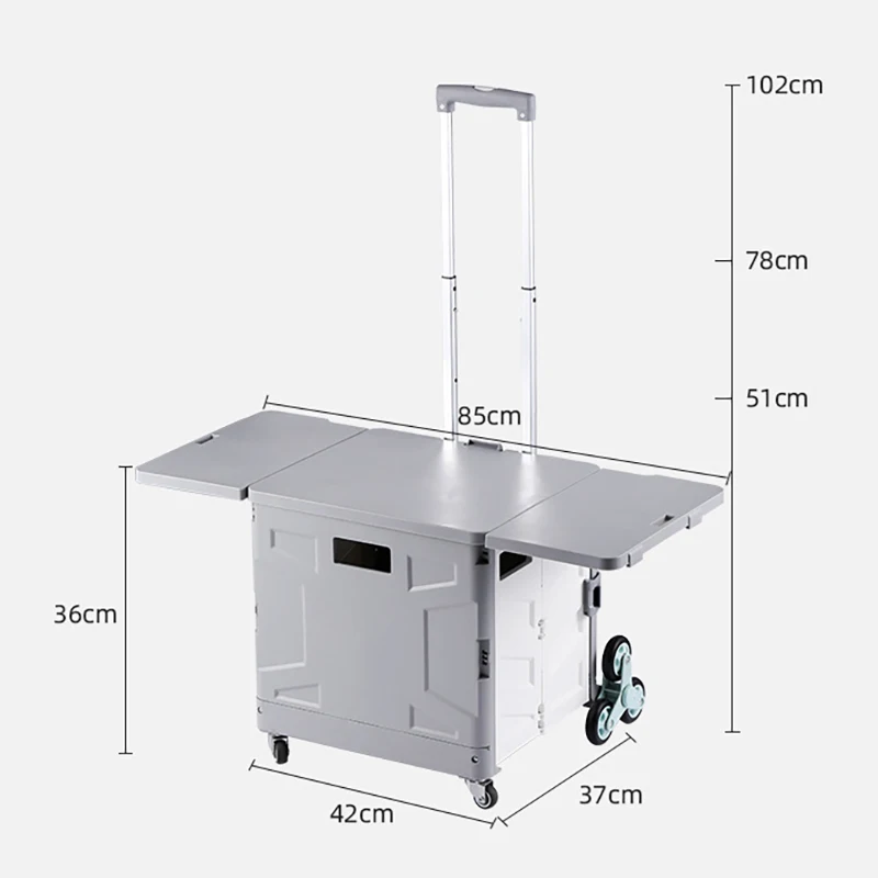 Factory Directly Wholesale Auto Durable Collapsible Plastic Folding Foldable Shopping Cart