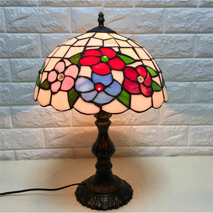 Antique glass lampshade luxury tiffany stained lighting cover