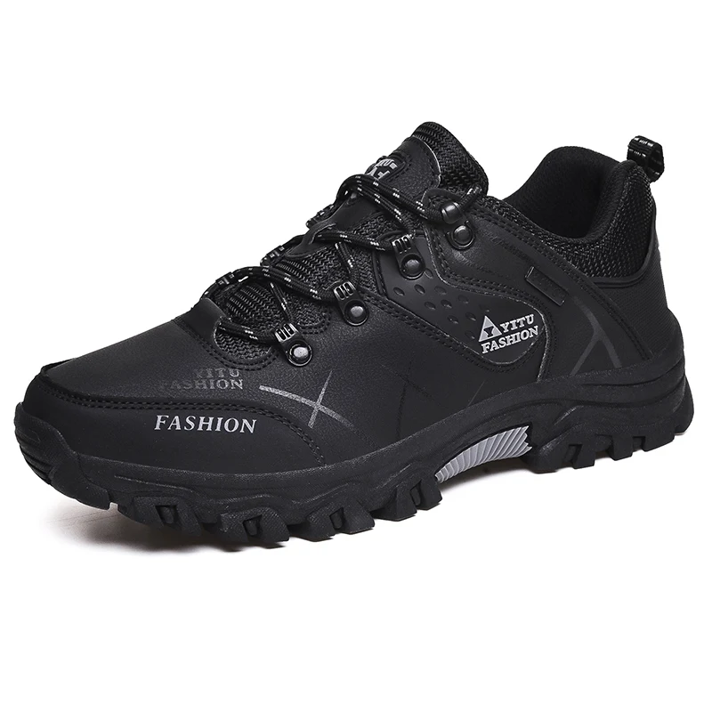 High Top Outdoor Keep Warm With Cotton Waterproof Hiking Shoes For Men